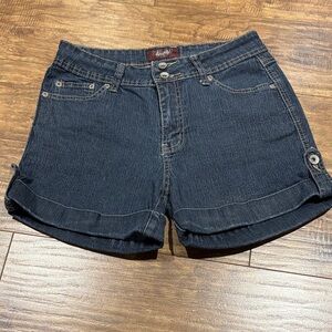 Angels Women's Dark Blue Jean Shorts